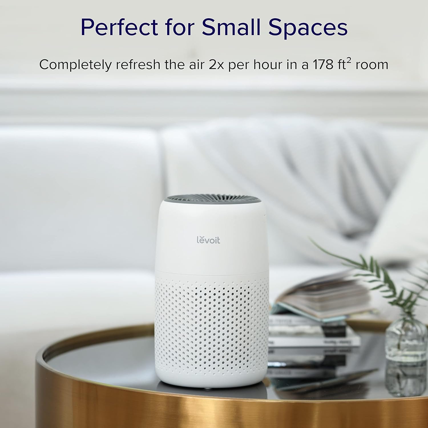 Air Purifier for Bedroom Home, Quiet HEPA Filter Cleaner with Fragrance Sponge & 3 Speed for Better Sleep, Air Frenshener, Allergies, Dust, Pet Dander, Odour, Smoke, Office, Desktop, Core Mini