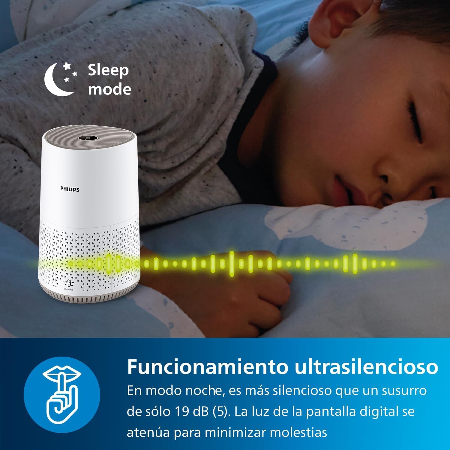Philips Serie 600 Purificador De Aire Silencioso Y De Bajo Consumo, Para Alérgicos El Filtro HEPA Elimina El 99,97% De Los Contaminantes, Cubre Hasta 44M2. Controlado Por App, Blanco (AC0650/10)