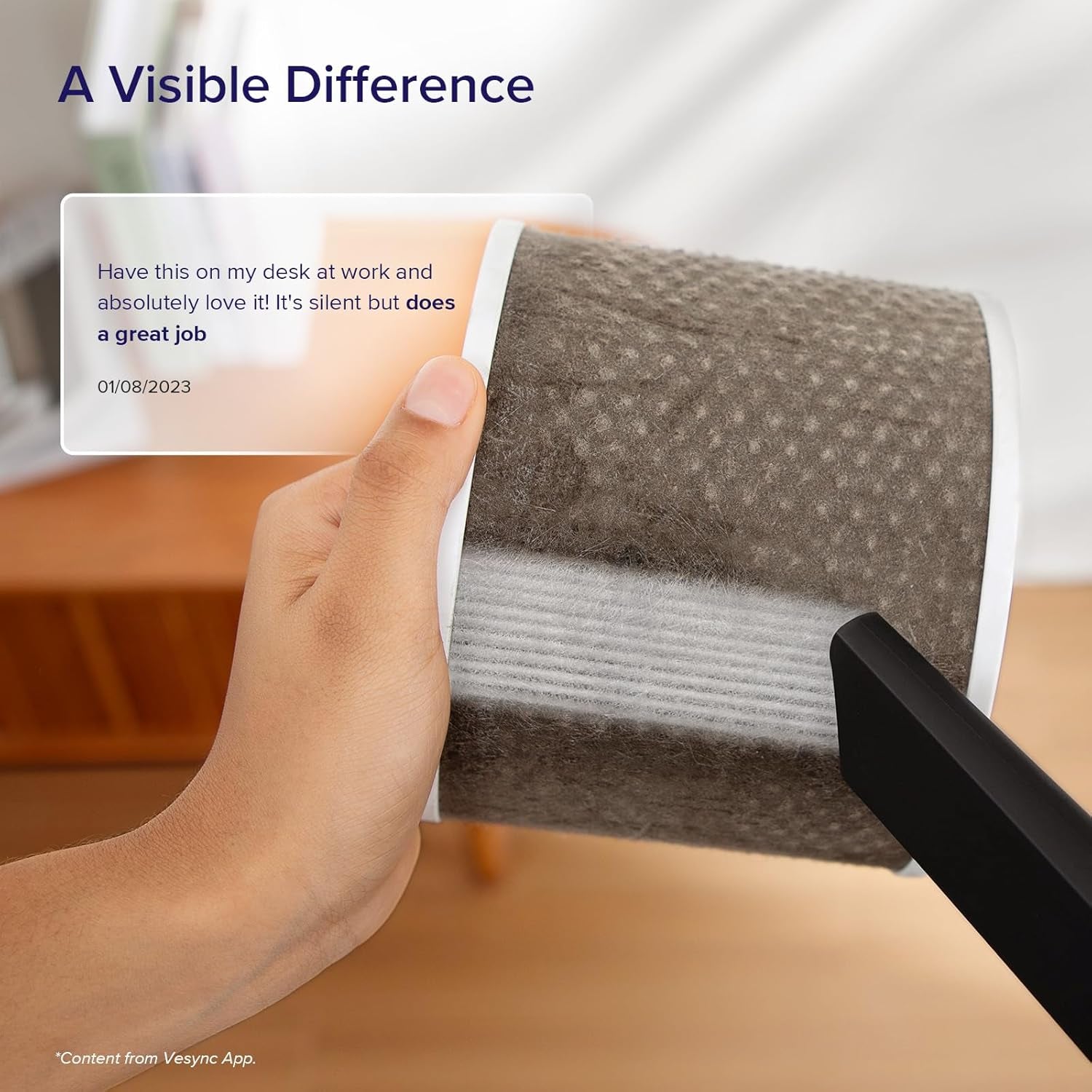 Air Purifier for Bedroom Home, Quiet HEPA Filter Cleaner with Fragrance Sponge & 3 Speed for Better Sleep, Air Frenshener, Allergies, Dust, Pet Dander, Odour, Smoke, Office, Desktop, Core Mini