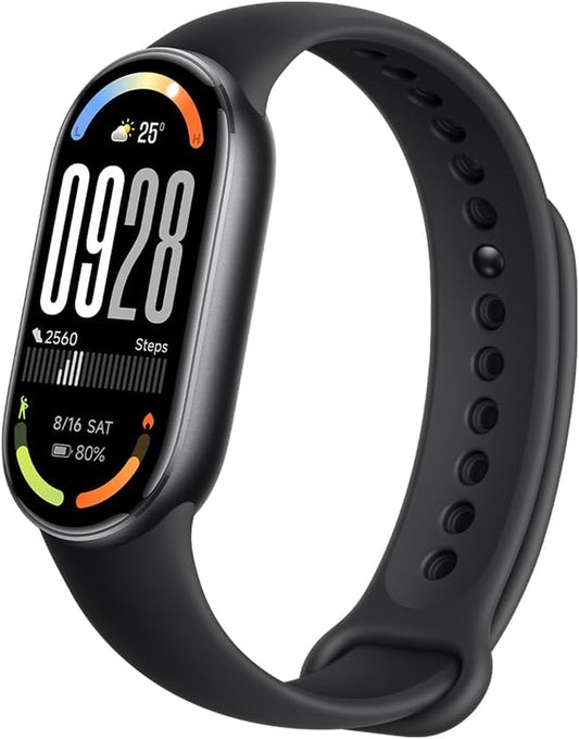 Smart Band 10 Fitness Tracker, 1.72" AMOLED Display, 21-Day Battery Life, 150+ Sports Modes, Heart Rate & Sleep Monitoring, Electronic Compass, 5ATM Waterproof, 2-Year Warranty – Midnight Black