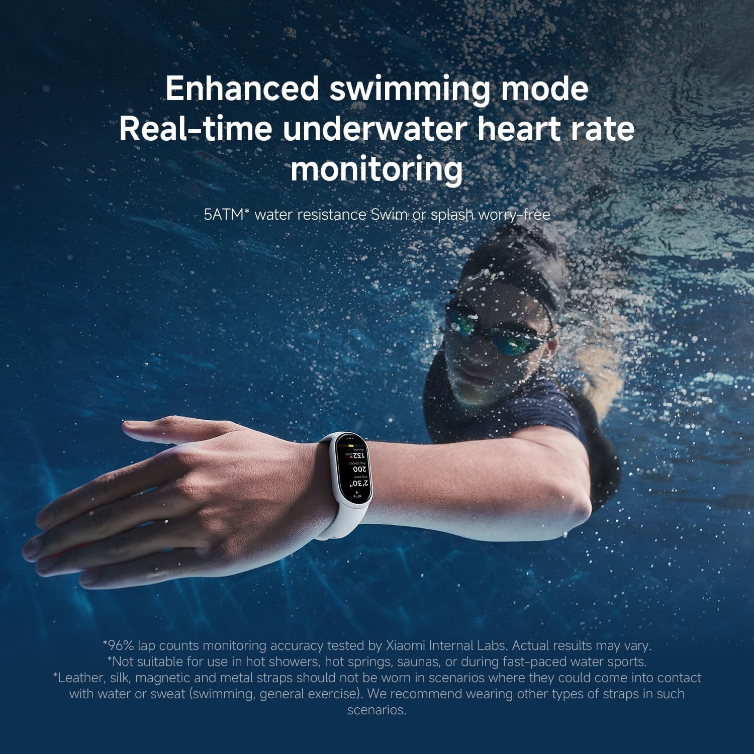 Smart Band 10 Fitness Tracker, 1.72" AMOLED Display, 21-Day Battery Life, 150+ Sports Modes, Heart Rate & Sleep Monitoring, Electronic Compass, 5ATM Waterproof, 2-Year Warranty – Midnight Black