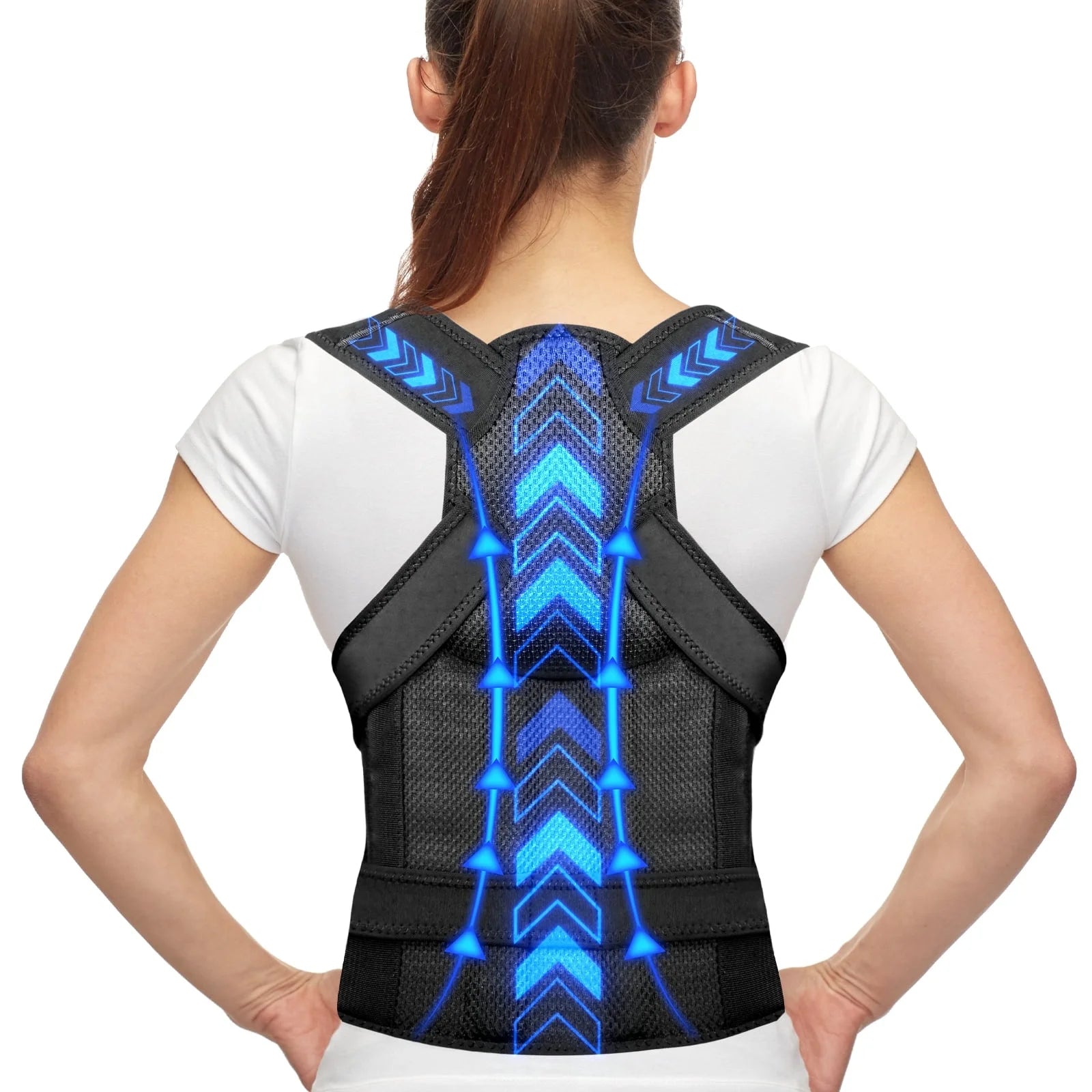 Back Brace and Posture Corrector for Women and Men, Adjustable and Lightweight - Scoliosis and Hunchback Correction (Medium)