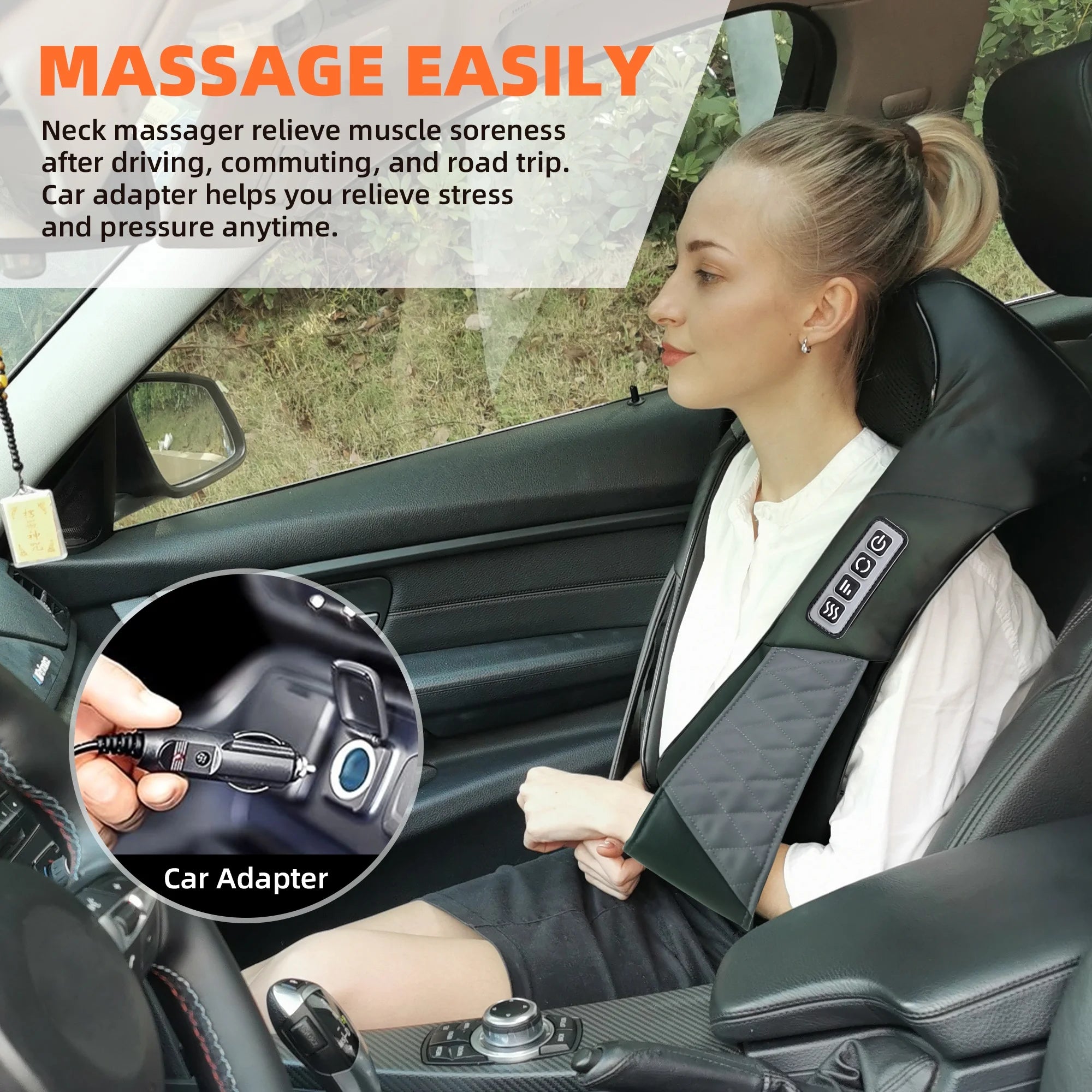 Neck and Back Massager with Heat, Shiatsu Shoulder Massager for Pain Relief Deep Tissue, Gifts for Women and Men Dad and Mom
